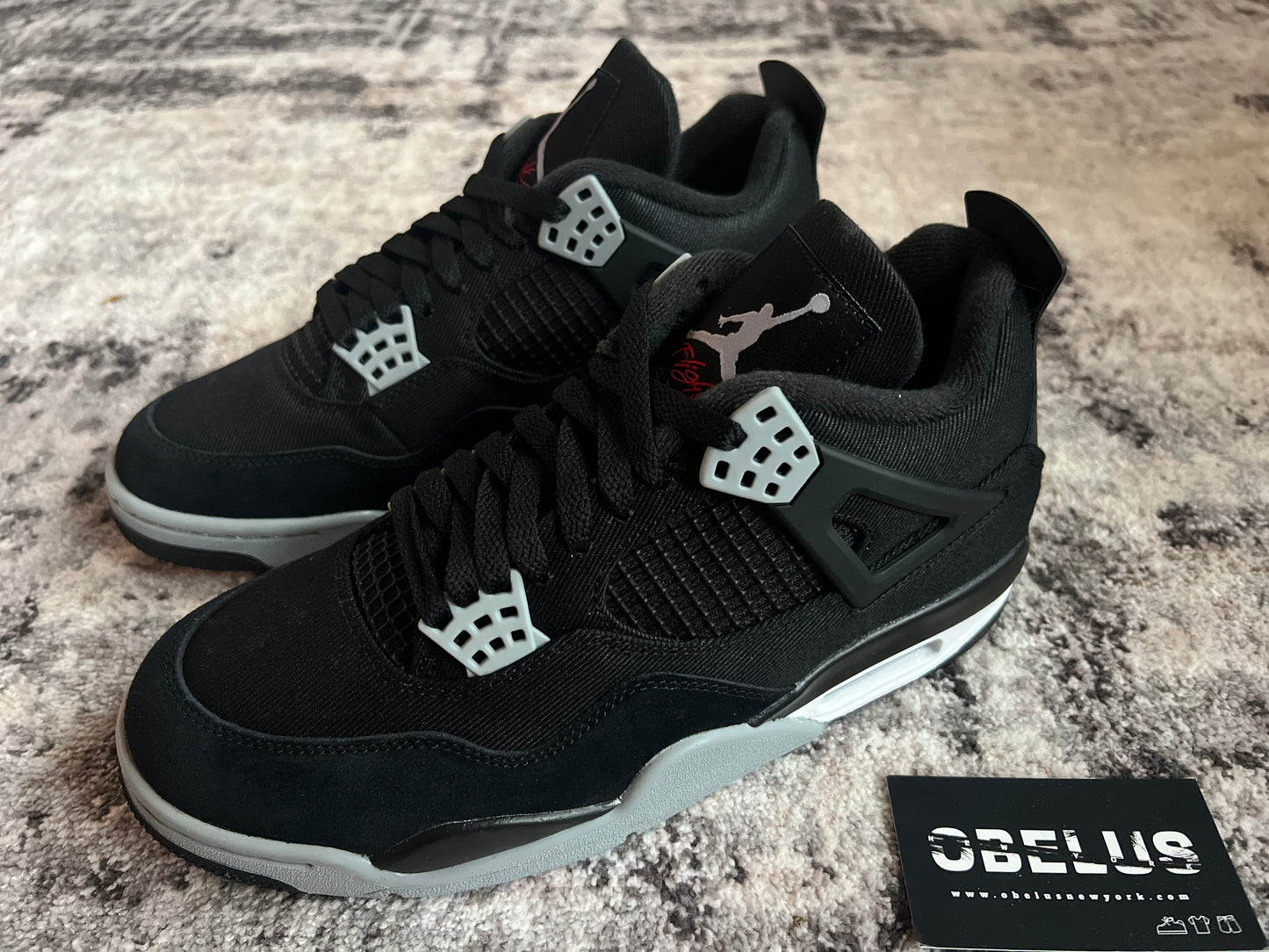 Jordan 4 Retro Black Canvas