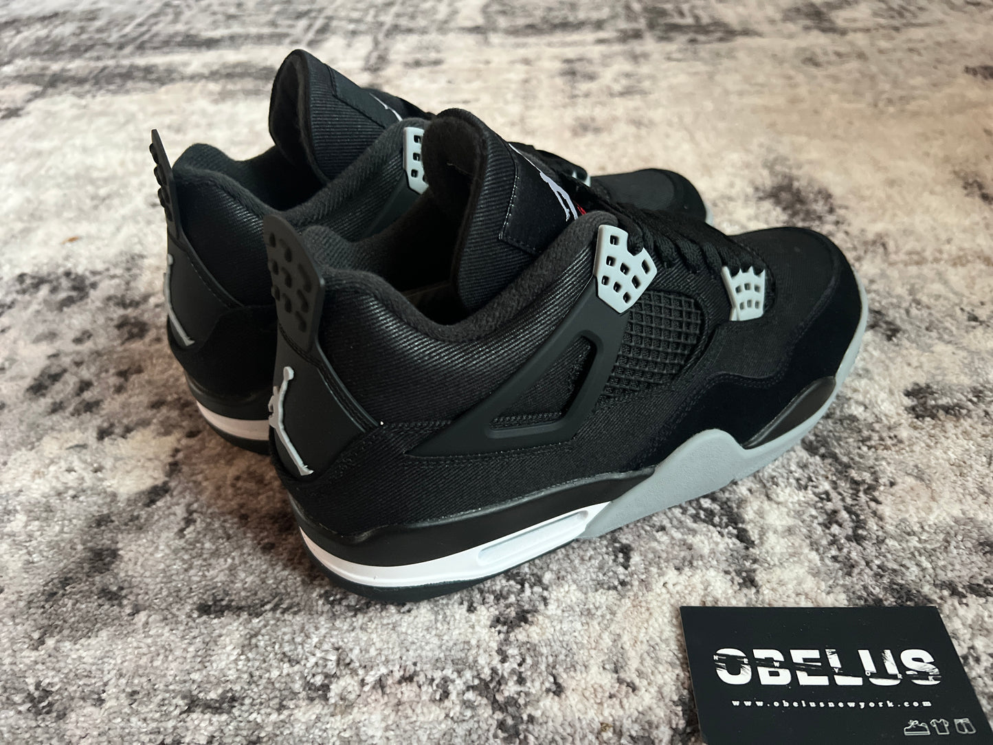 Jordan 4 Retro Black Canvas (GS)